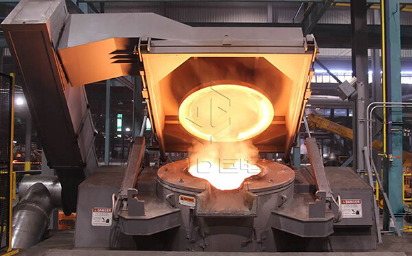 Induction Steel Melting Furnace in a section bar production line